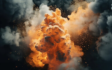 Explosion flame background,created with generative ai tecnology.