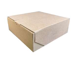 Cardboard packaging box mockup isolated