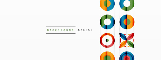 Vibrant and eye-catching vector background featuring a grid of colorful circles arranged in a patterned composition, perfect for modern and trendy designs