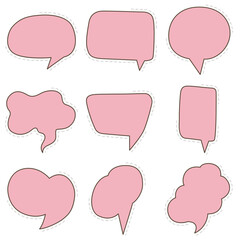 Speech bubble simple design. Speech bubble decorative elements. Speech bubble decorative elements.