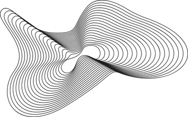 Abstract wave element for design. Digital frequency track equalizer. Stylized line art background. Vector illustration.