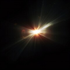 Fototapeta premium Lens flare design element on black background Generative AI