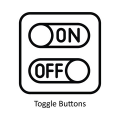 Toggle Buttons Vector  outline Icon Design illustration. Nature and ecology Symbol on White background EPS 10 File