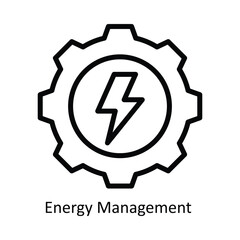 Energy Management  Vector  outline Icon Design illustration. Nature and ecology Symbol on White background EPS 10 File