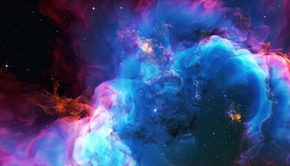 Obraz na płótnie Canvas Colorful space galaxy cloud nebula
