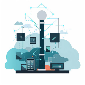 ai generated Illustration about long range wireless gateway