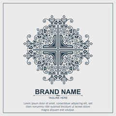 ornament art logo design template