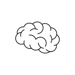Brain icon vector. Think illustration sign. Creative thinking symbol. Thoughts logo.