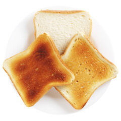 Toasted bread on a plate