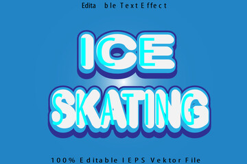 Ice Skating Editable Text Effect