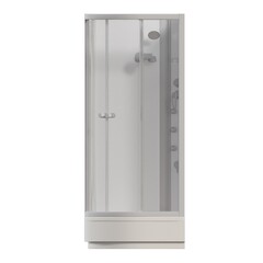 shower cabin isolated on white background, 3D illustration, cg render
