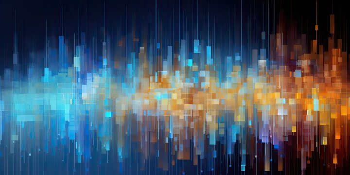AI Generated. AI Generative. Data science coding programming work business technology abstract background monitor process. Graphic Art