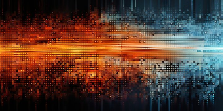 AI Generated. AI Generative. Data science coding programming work business technology abstract background monitor process. Graphic Art