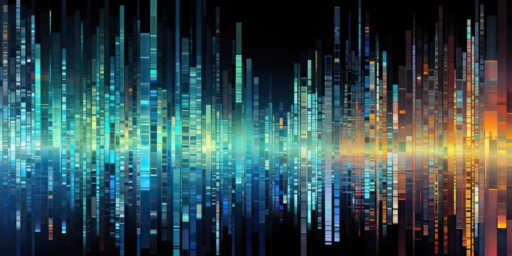 AI Generated. AI Generative. Data science coding programming work business technology abstract background monitor process. Graphic Art