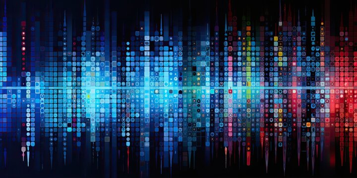 AI Generated. AI Generative. Data science coding programming work business technology abstract background monitor process. Graphic Art