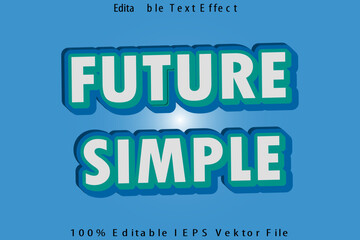 Obraz premium Future Simple Editable Text Effect
