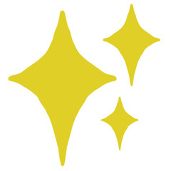 Yellow Sparkles hand draw style