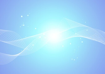 明るい青のラインアート背景