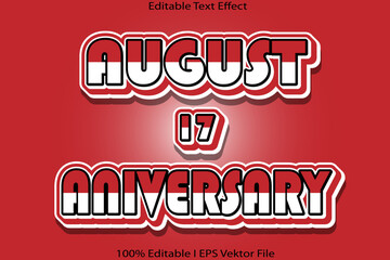August 17 Editable Text Effect