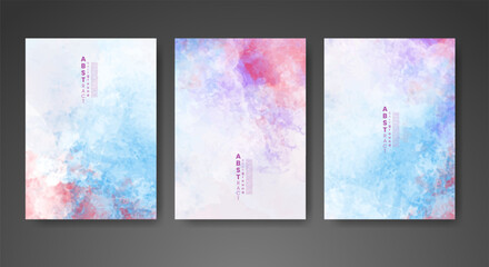 Cover template with watercolor background. Design for your cover, date, postcard, banner, logo.