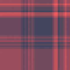 Seamless background texture of vector textile fabric with a check pattern tartan plaid.