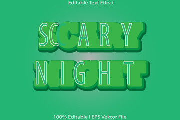 Scary Night Editable Text Effect