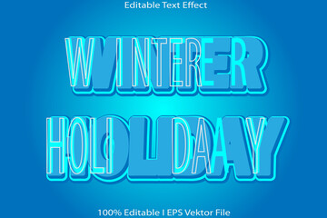 Winter Holiday Editable Text Effect