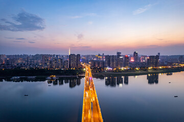 China Zhuzhou city night view