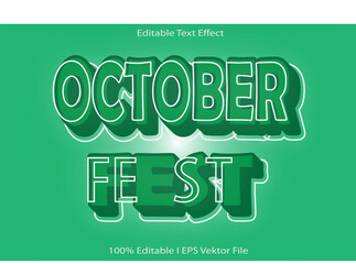 October Fest Editable Text Effect
