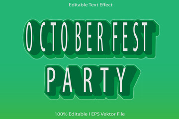 October Fest Party Editable Text Effect