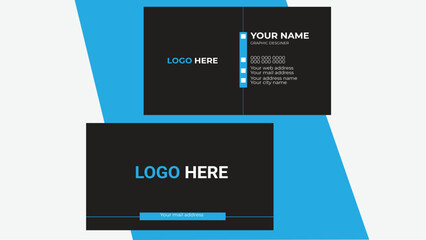 creative business card template.Horizontal and vertical layout. Vector illustration.Creative and modern business card.