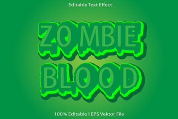 Fototapeta premium Zombie Blood Editable Text Effect
