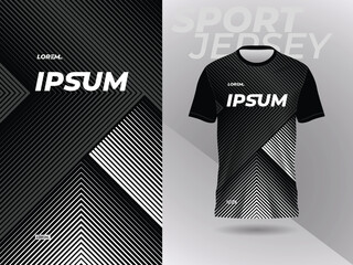 black white shirt sport jersey mockup template design for soccer, football, racing, gaming, motocross, cycling, and running