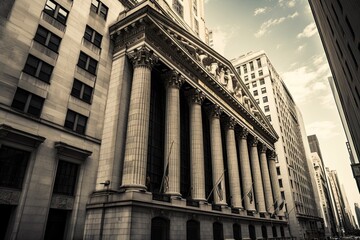 Naklejka premium Modern skyscrapers in the business district