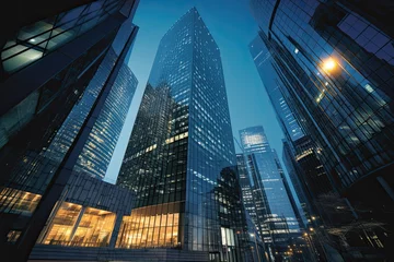 Foto op Plexiglas Modern skyscrapers in the business district © ttonaorh