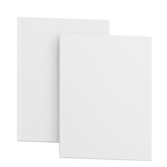 3d Two blank paper mockup illustration