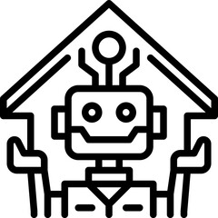 artificial intelligence line icon