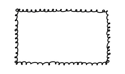 Doodle frames. Rectangle hand drawn borders. Squared ornament frame for sketchbook or bullet journal. Vector collection