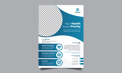 Medical Flyer Template Design. Healthcare business flyer Template