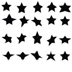 Star icon vector. Shining star. Abstract Falling Star. On white background.
