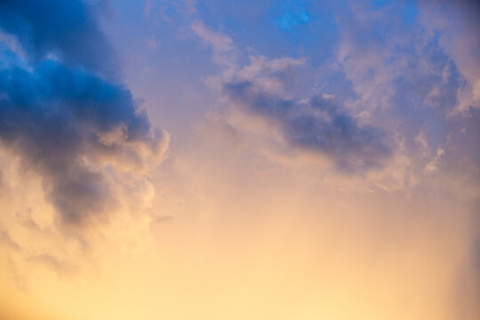 Abstract of two colored clouds in the sky. for the background © K.Pornsatid