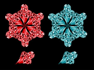 宝石の花のベクターイラスト