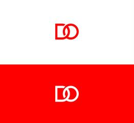 Modern Abstract Initial letter DO, OD logo. - obrazy, fototapety, plakaty