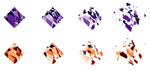 破壊、割れるイメージのベクターイラスト