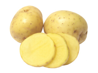 Potatoes isolated on white background
