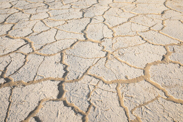 Global warming, drought, lack of rain, no seasonality The land is cracked. concept of environment change and global warming background