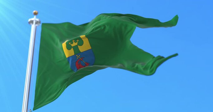 Flag of Erd city, Hungary. Loop