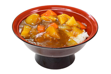 じゃがいもと人参のカレーライス　PNG透過