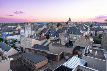 Houses in the town of Châteauroux in Indre, France