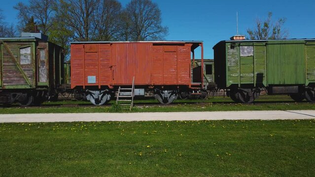 "Haapsalu: Drone Video Reveals Sunny Day Beauty - Old Trains and City View - 4K